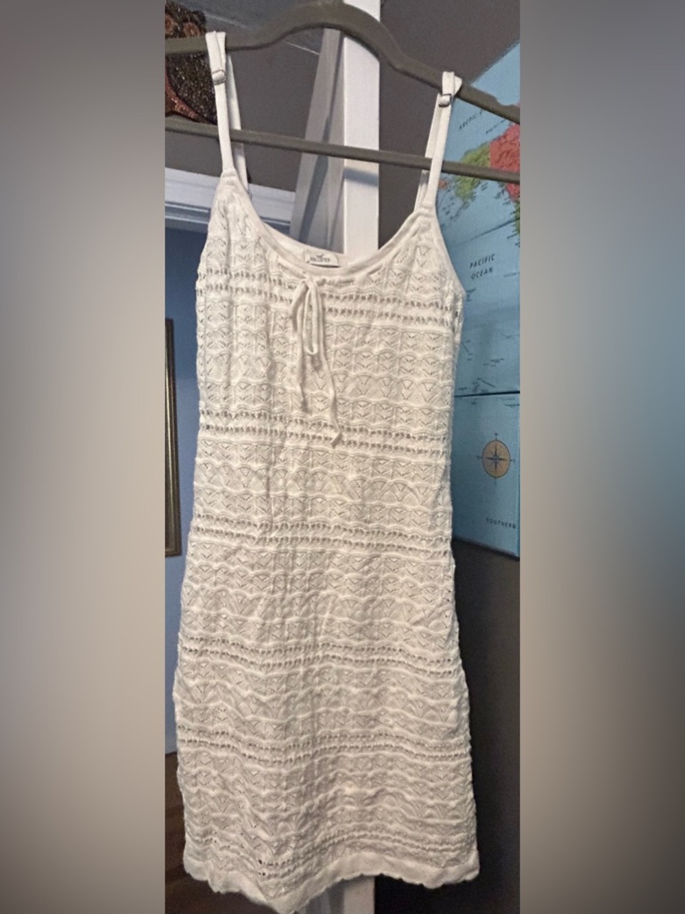 White Crochet Sleeveless Sundress